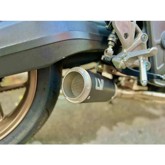 honda cb650r độ pô leovince corsa black chế đút gầm siêu gọn và uy lực…!